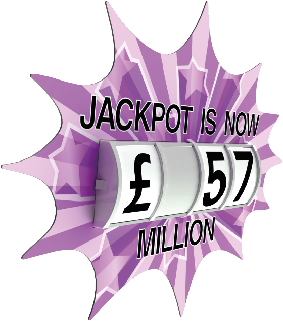 57 Million Pound Jackpot Announcement PNG