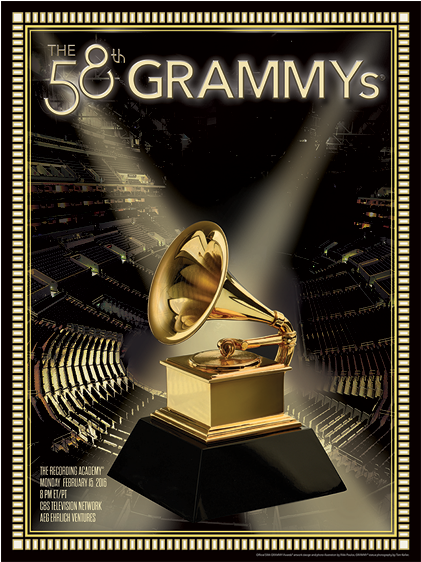 58th Grammy Awards Poster PNG