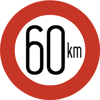 60kmspeedlimitsign PNG