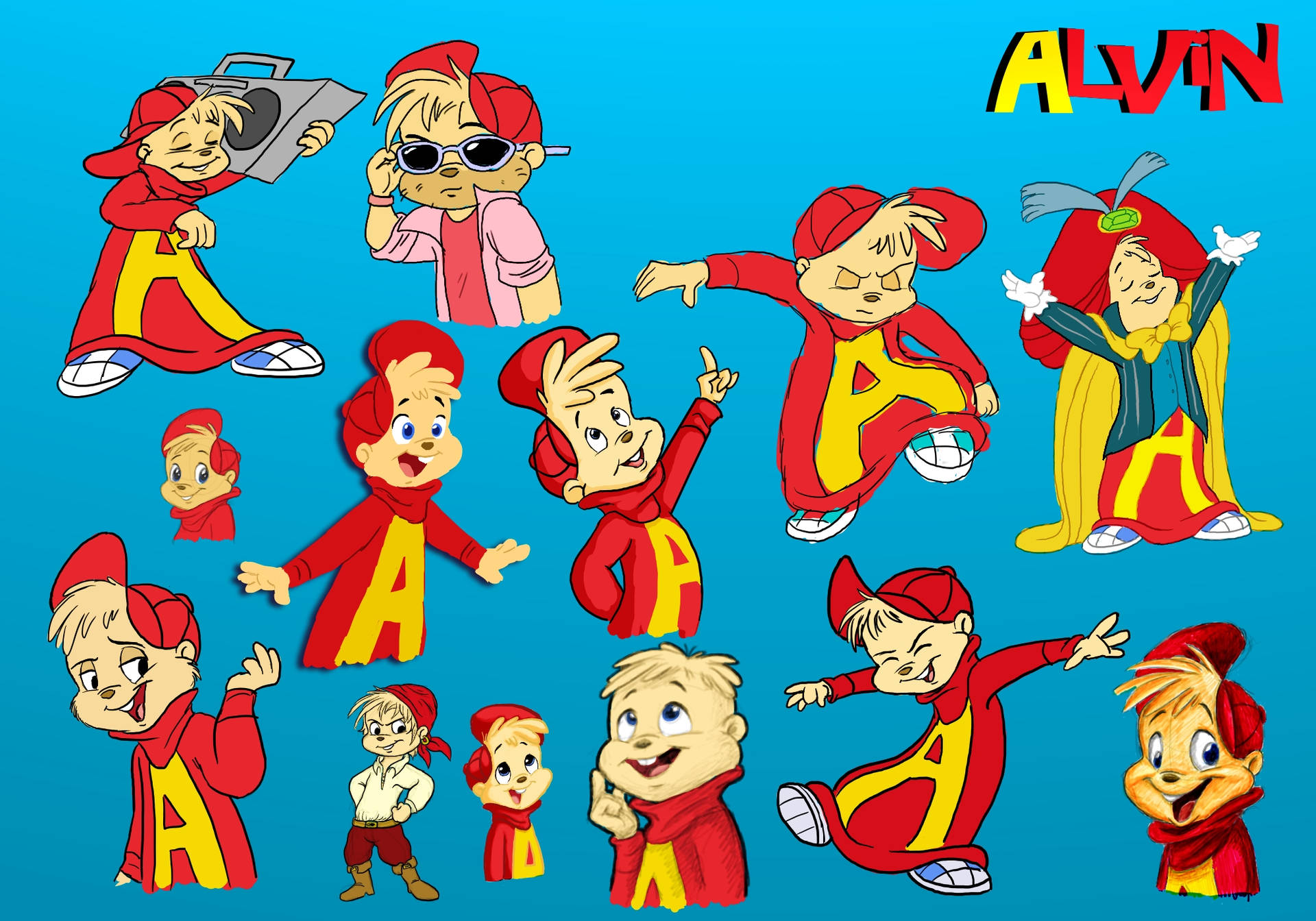60s Alvin And The Chipmunks Art Background
