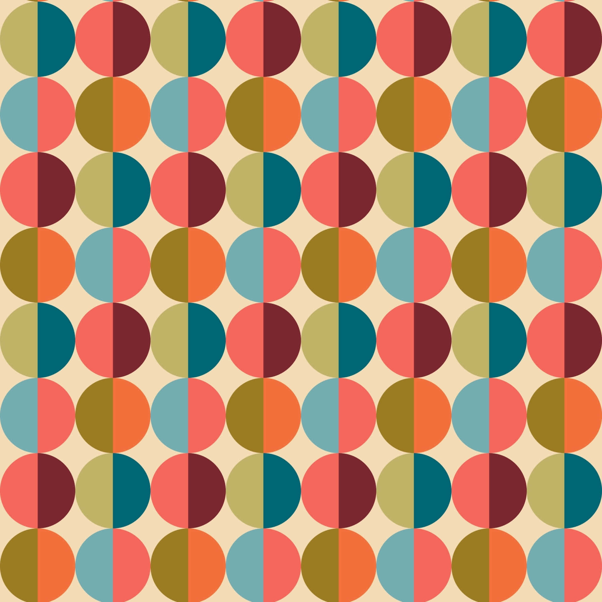 A Colorful Pattern With Circles On It