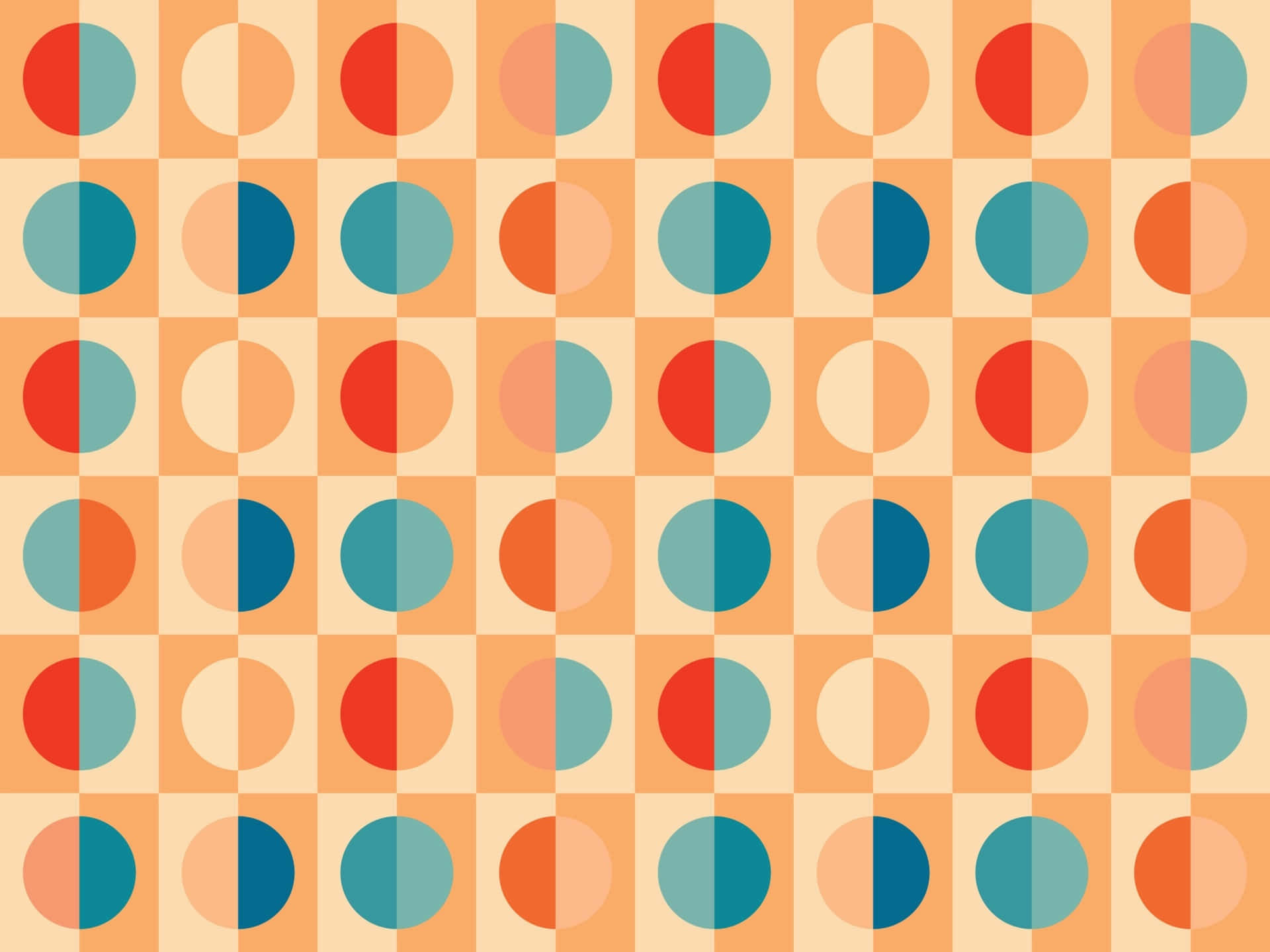 A Colorful Pattern With Circles And Circles