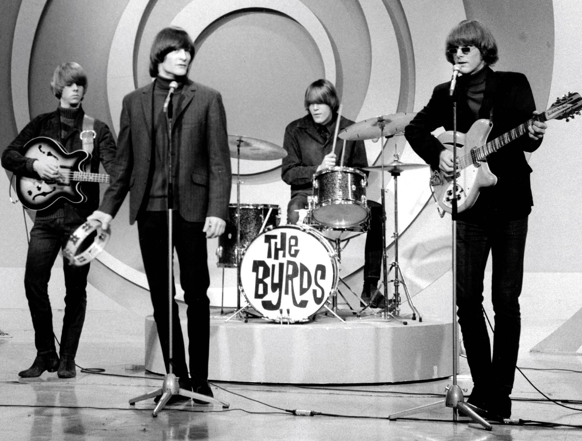 Rendimientode Los Años 60: Banda The Byrds Fondo de pantalla