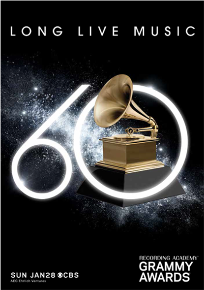 Download 60th Grammy Awards Promotional Poster | Wallpapers.com