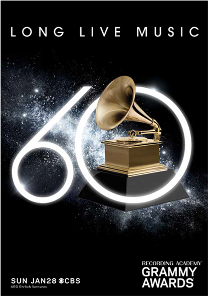 60th Grammy Awards Promotional Poster PNG