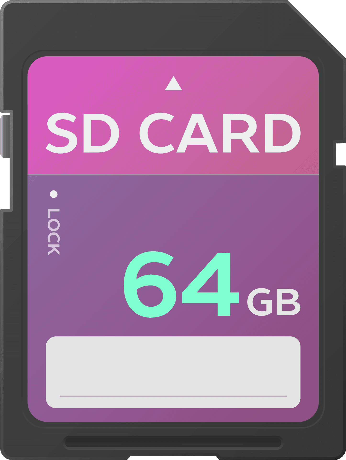 64 G B S D Card Graphic PNG