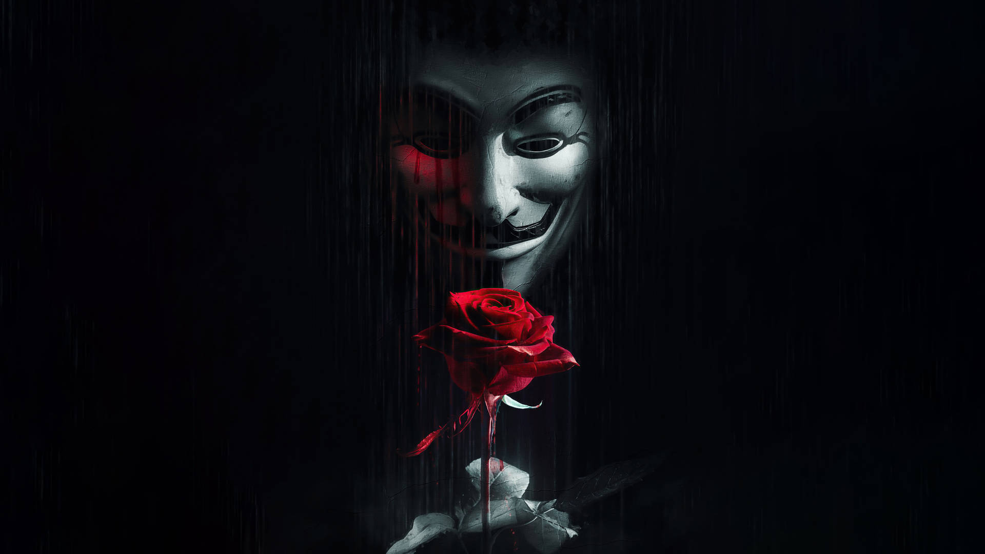 64k Ultra HD Hacker Group Anonymous Mask Wallpaper