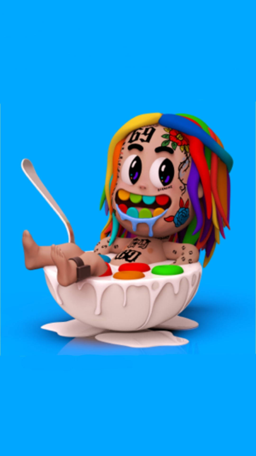 6ix9ine On A Bowl Of Cereal Art