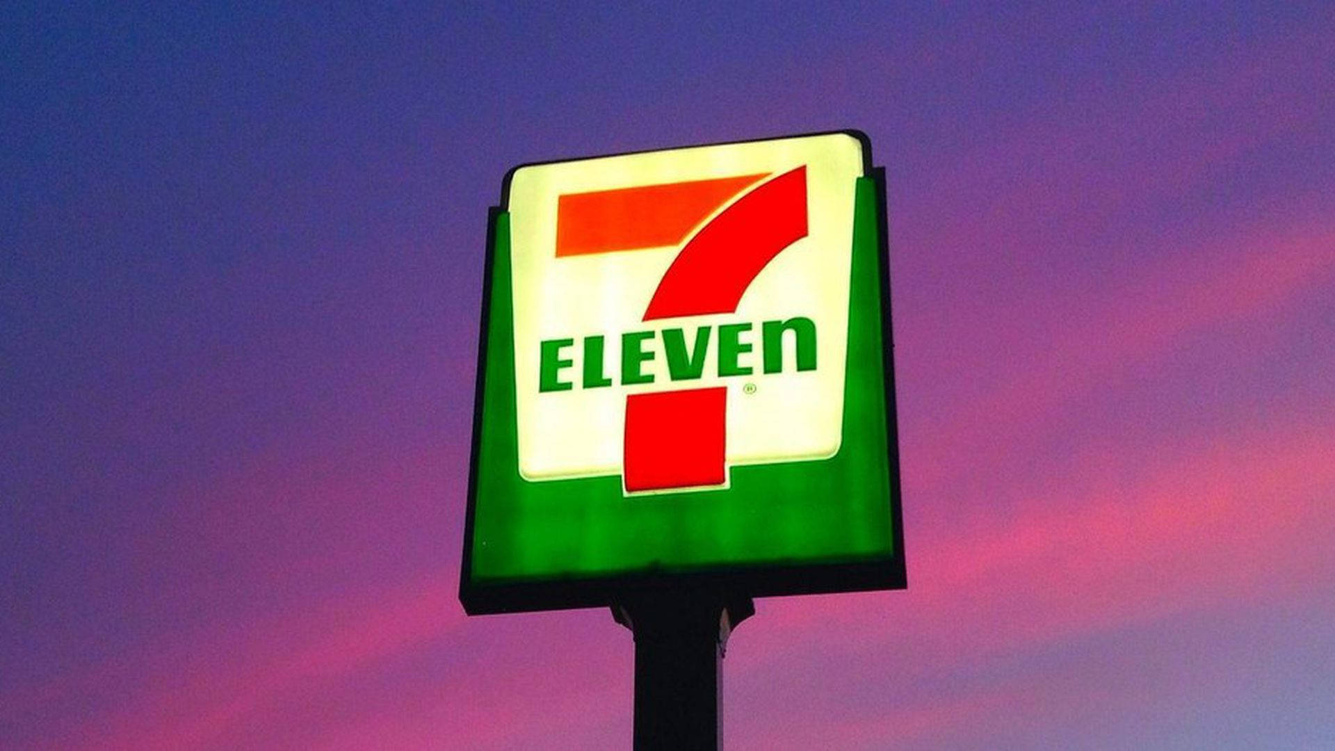 7 Eleven In Purple Skies Wallpaper