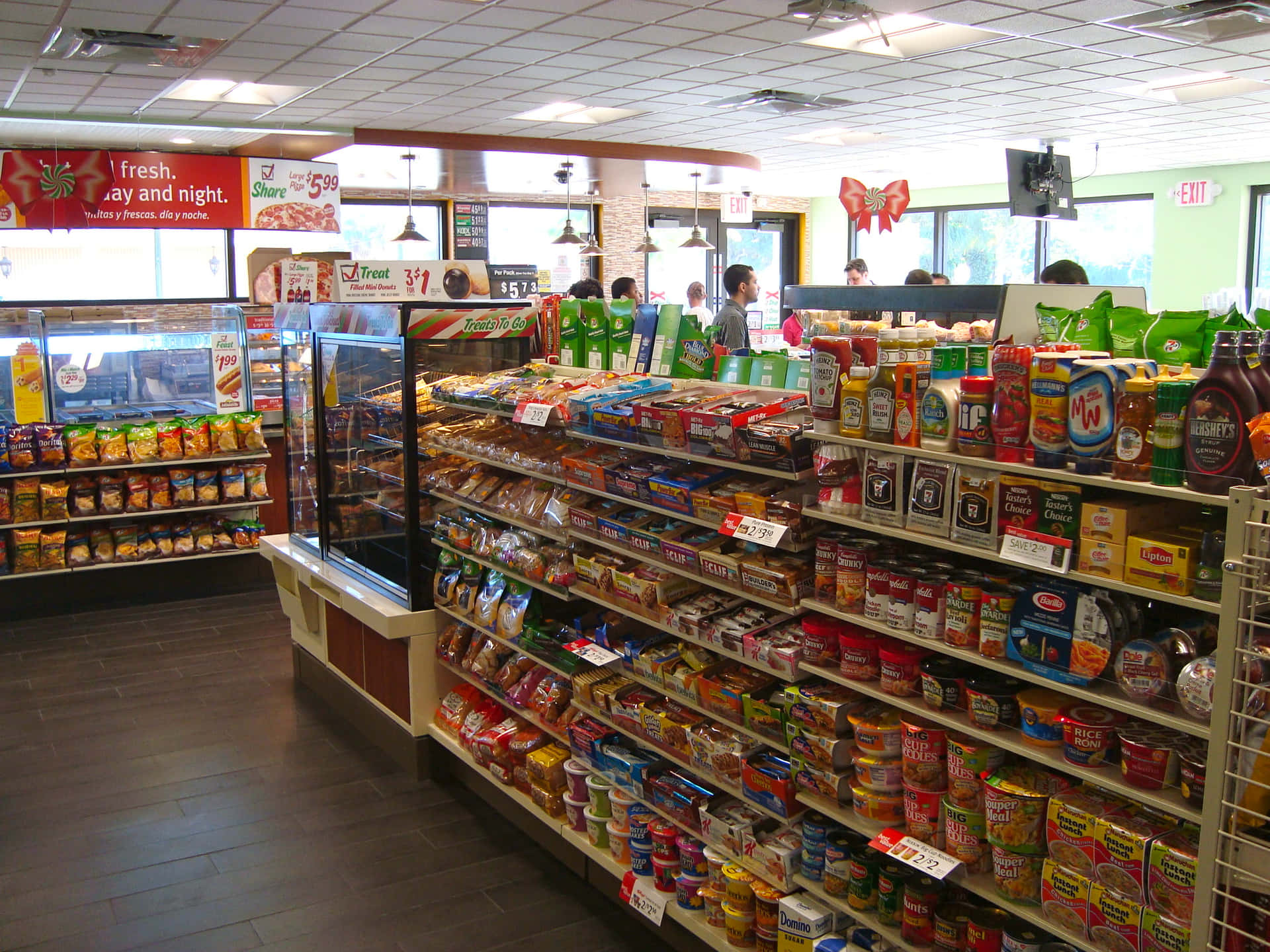 A Store With Shelves Of Food