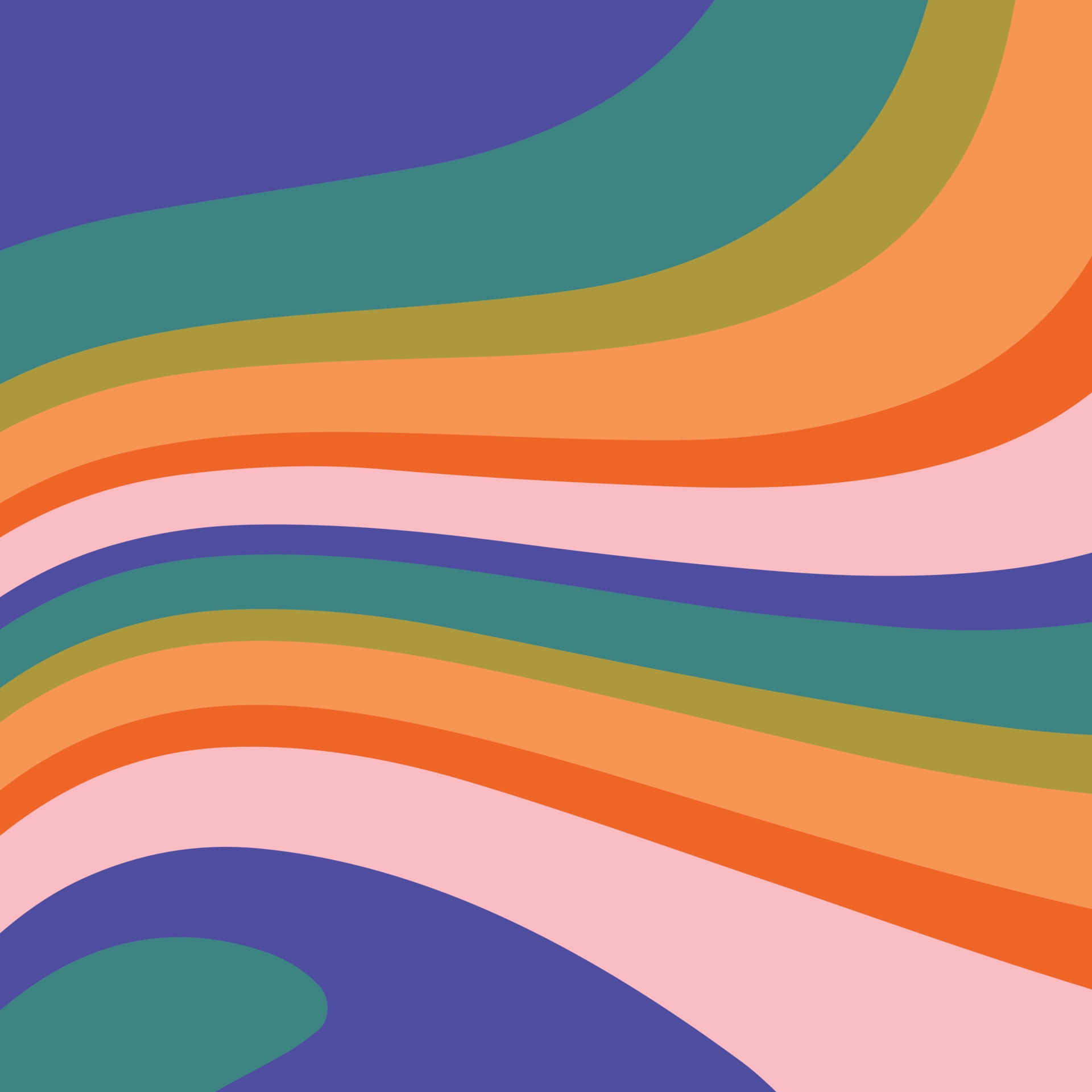 70's Groovy Background Colorful Shapely Design