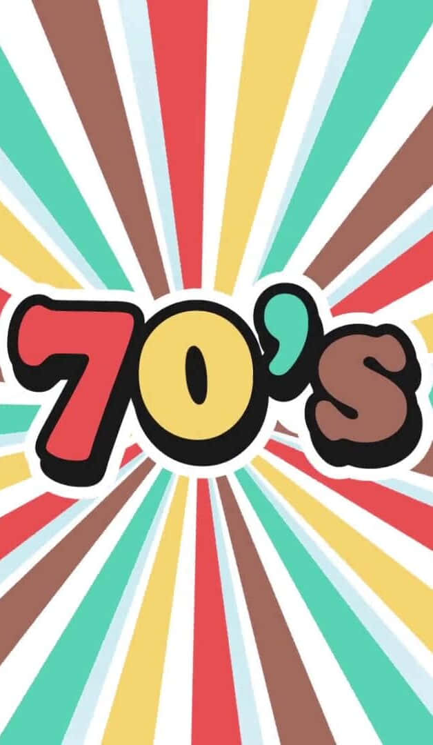 70's Groovy Background Colorful Graphic Art 70's Text