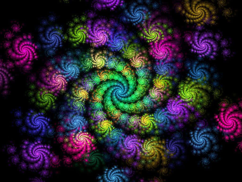 70's Groovy Background Colorful Firework Design
