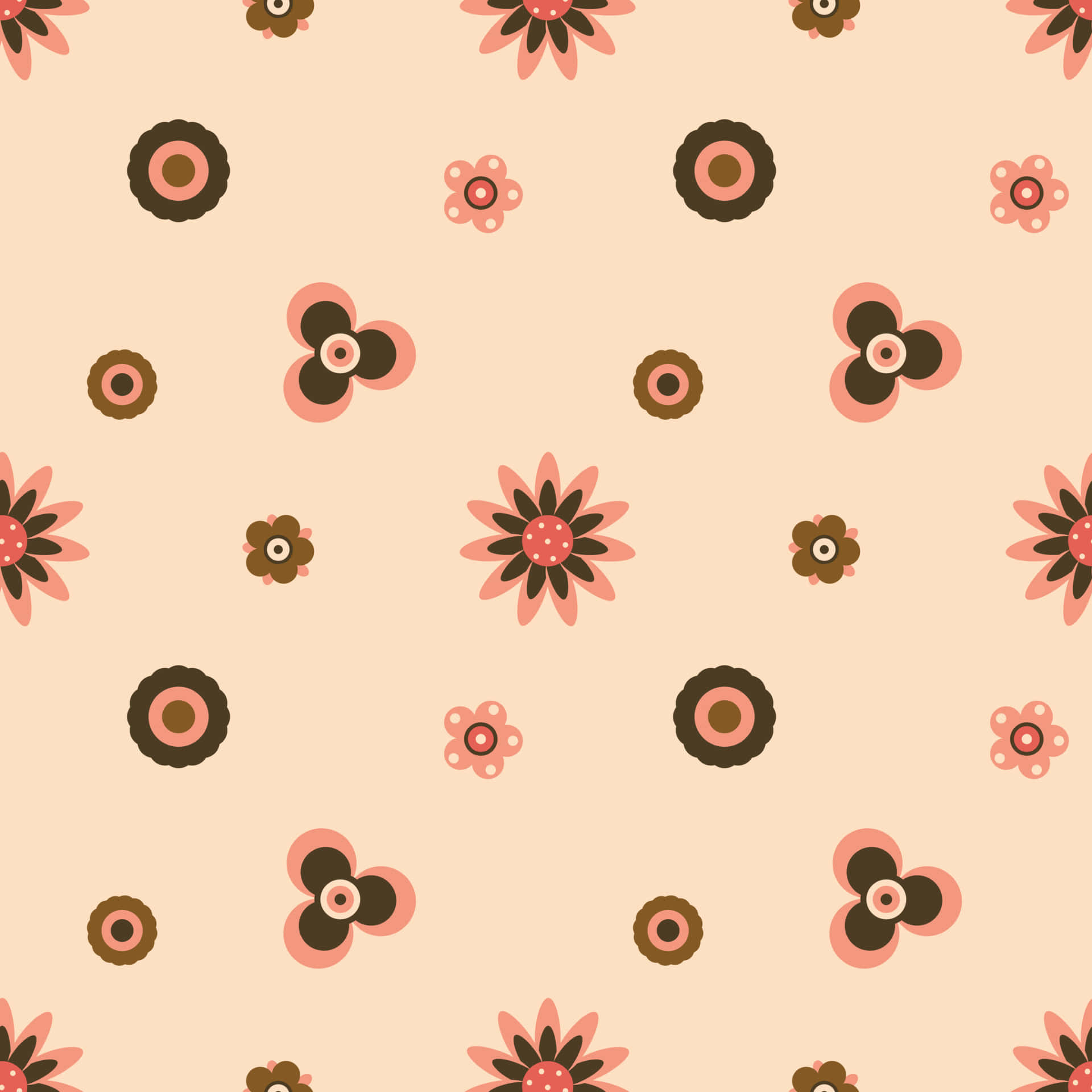Enjoy the free-spirited style of the 70s with bold floral prints! Wallpaper