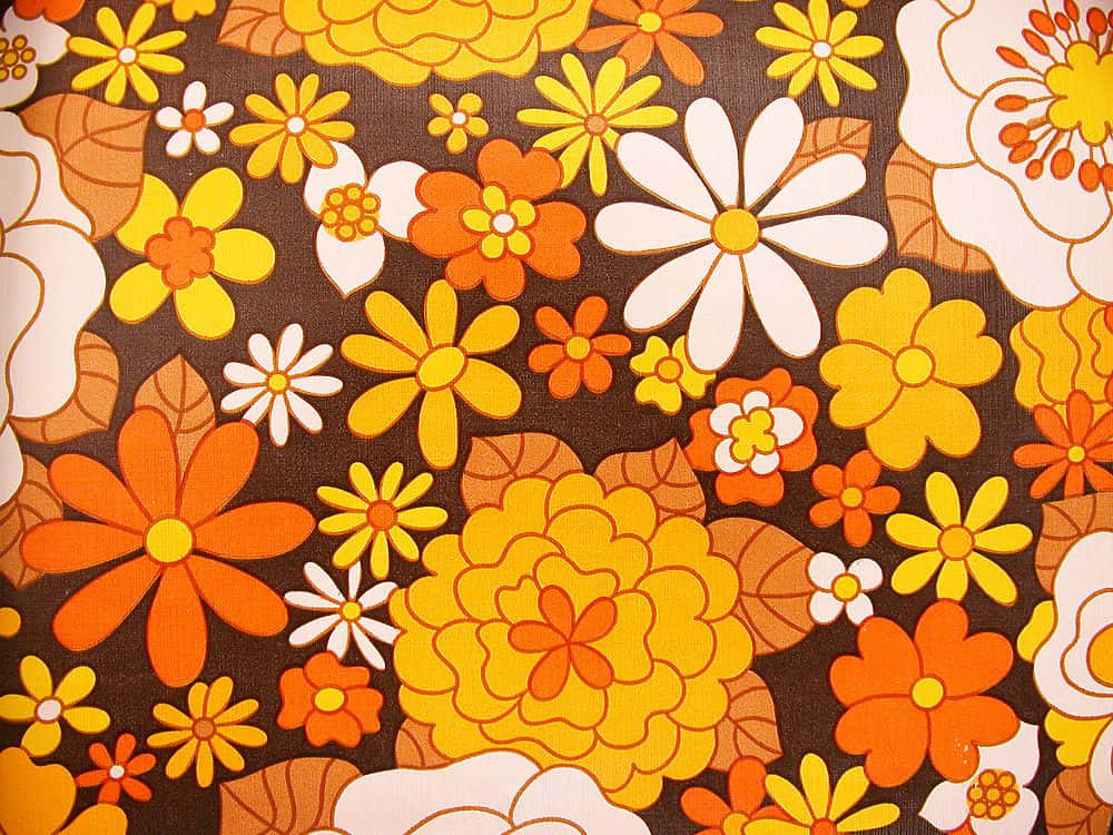 Download 70s floral, retro inspired fashion Wallpaper 