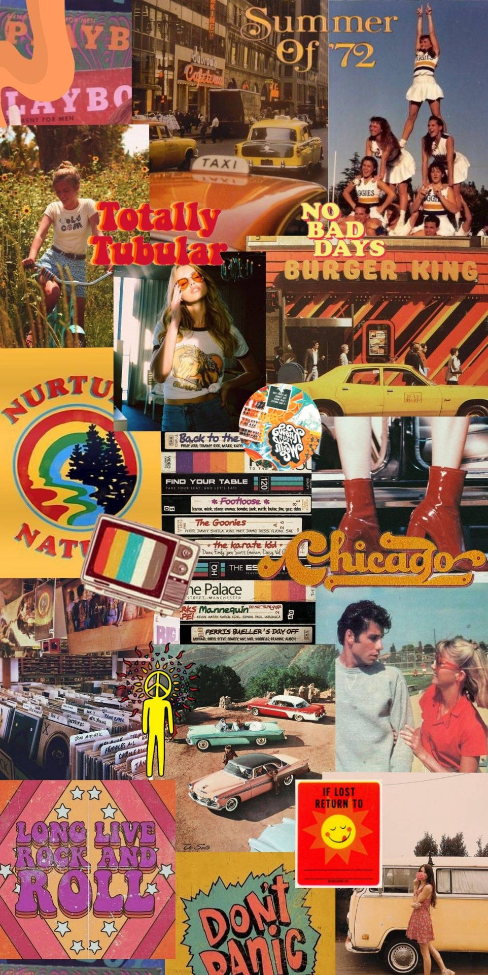 70s Icons Aesthetic Collage Picture
