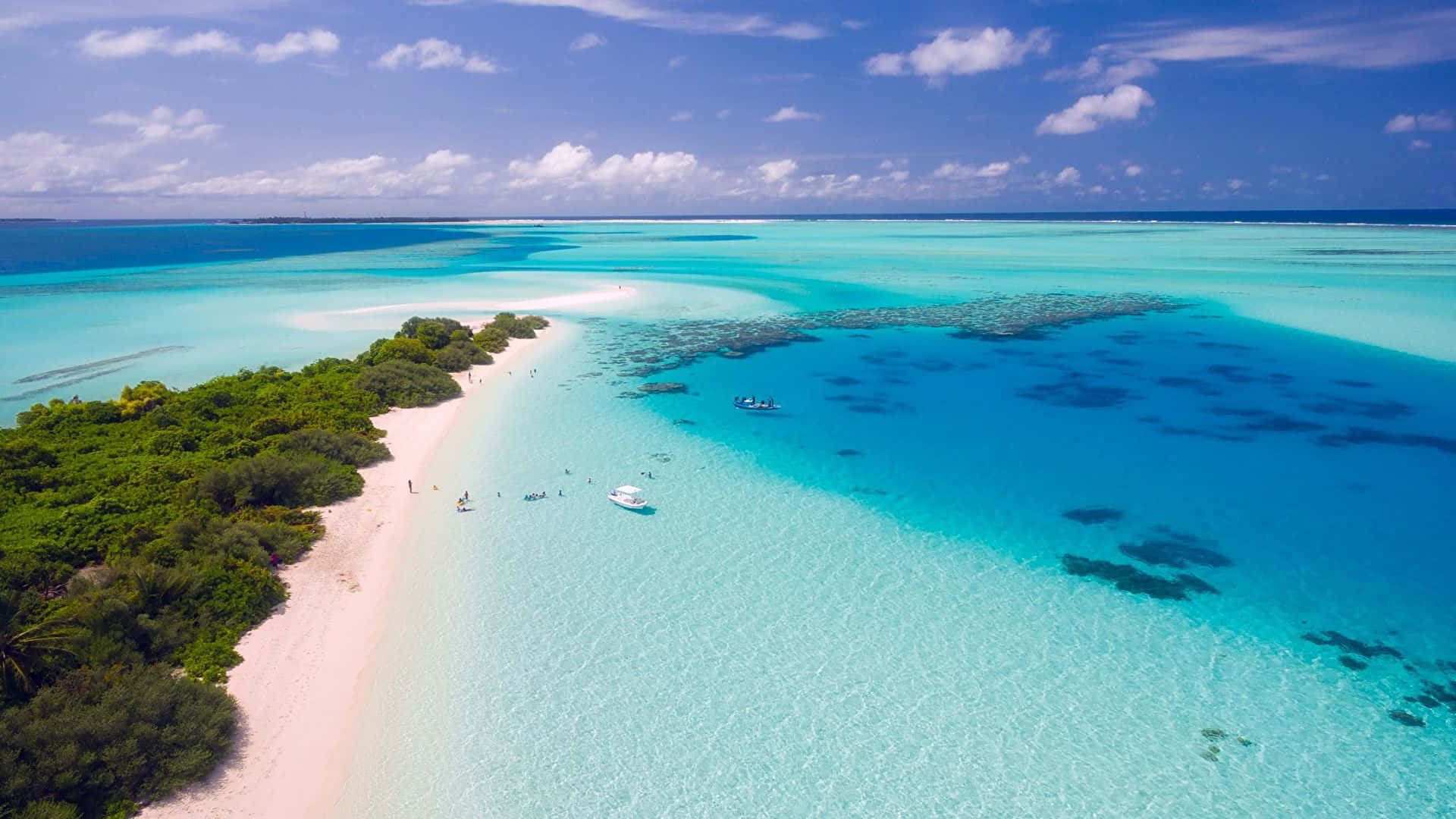 Fondode Pantalla De Maldivas En La Playa En Resolución 720p.