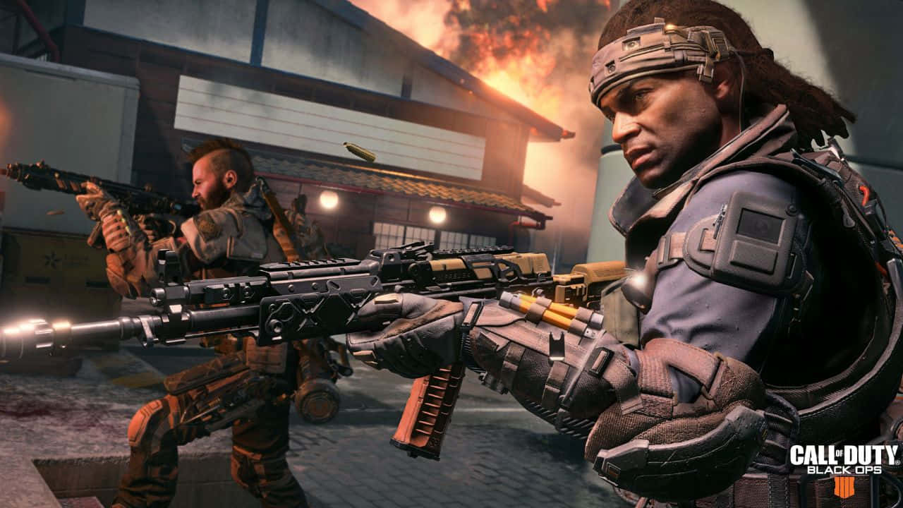 Upplevintensiva Eldstrider I Call Of Duty Black Ops 4.