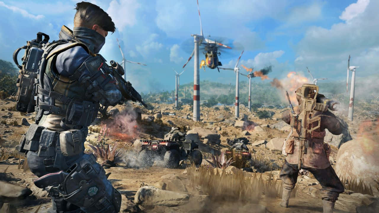 Spelaregår Samman I Call Of Duty Black Ops 4 På Dator- Eller Mobilskärmen.