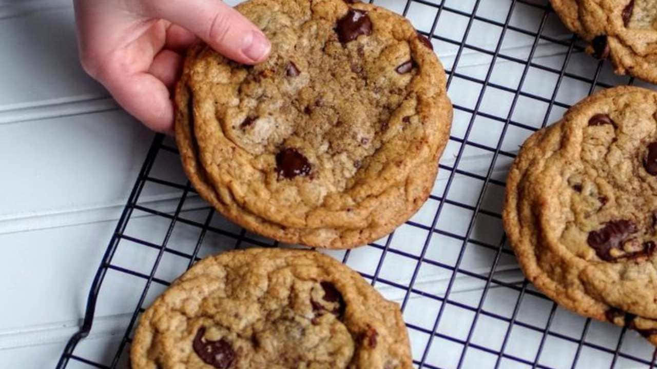 A Delicious Plate of Home-Made Chocolate Chip Cookies