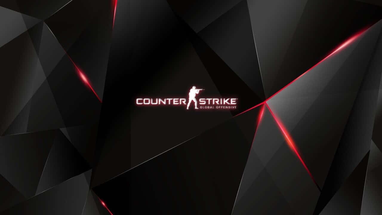 Black Polygon With Red 720p Counter-strike Global Offensive Background