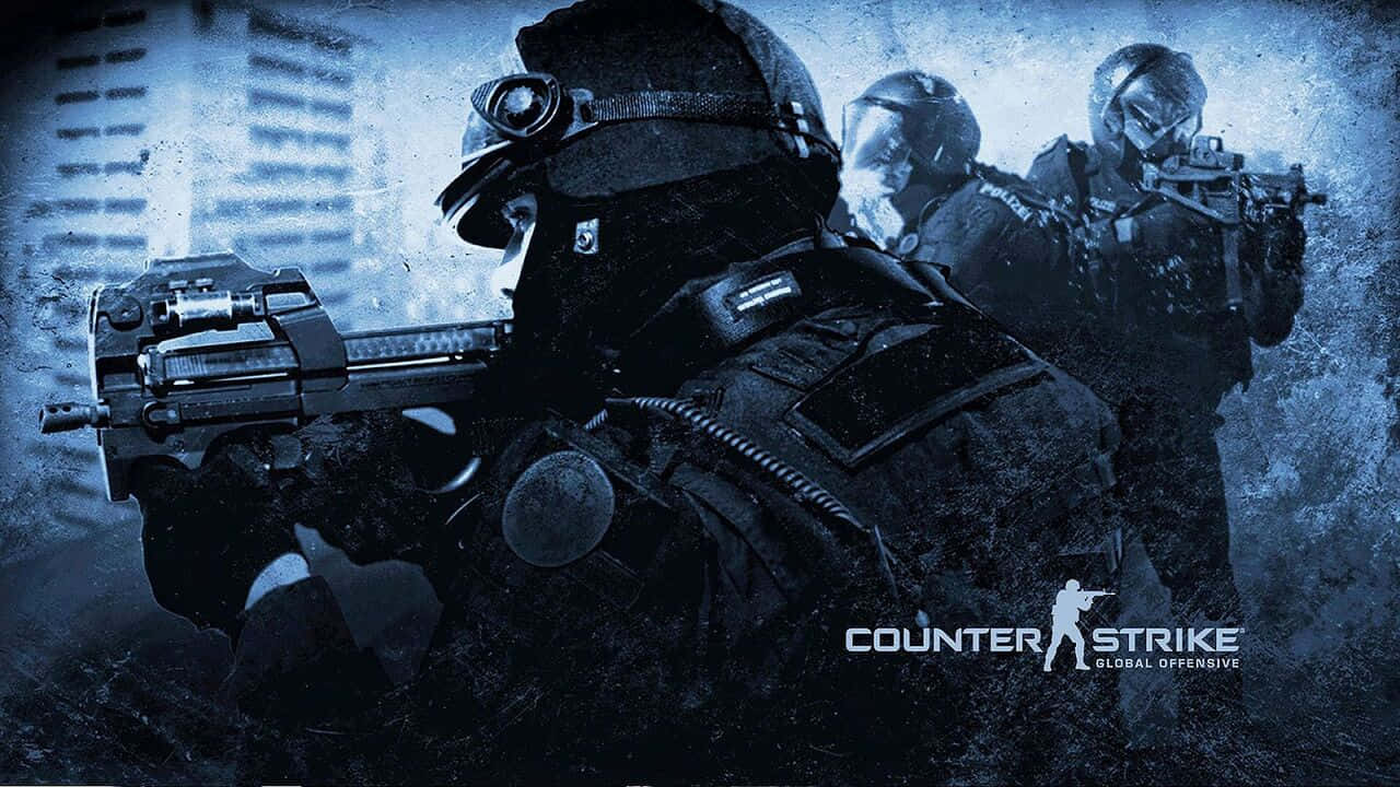 Efectode Viñeta En Color Azul Oscuro Fondo De Counter-strike Global Offensive En 720p.