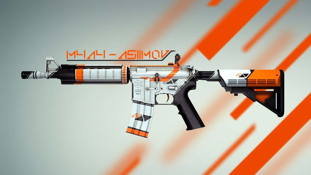 M4A4 Asiimov 720p Counter-strike Global Offensive Background