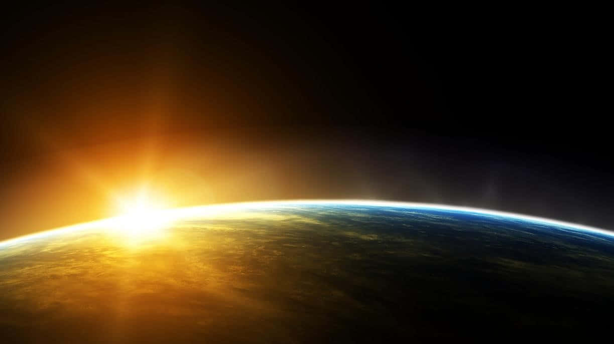 Sonneüber Dem Horizont Der Erde - 720p Desktop-pc-hintergrund