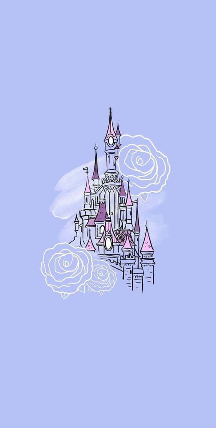 Lavendellila Schloss 720p Disney Hintergrund