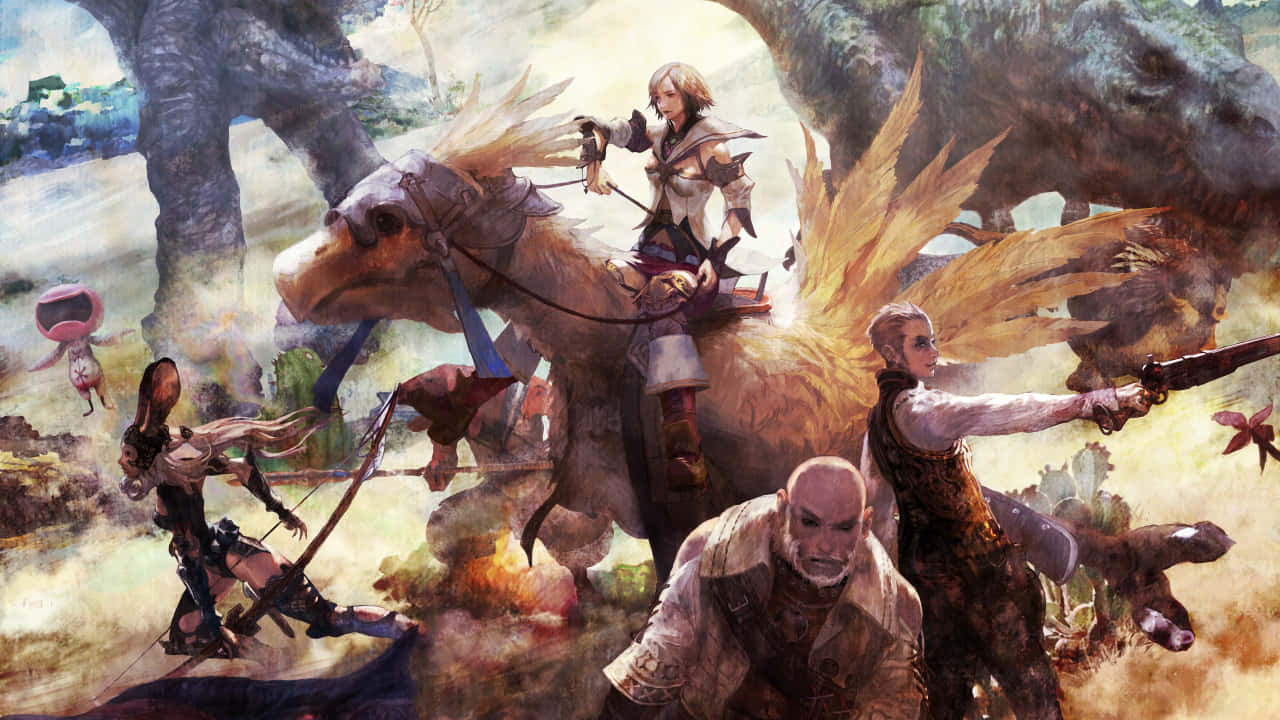 Följmed Noctis Och Gänget På Deras Resa Genom Final Fantasy Xv.
