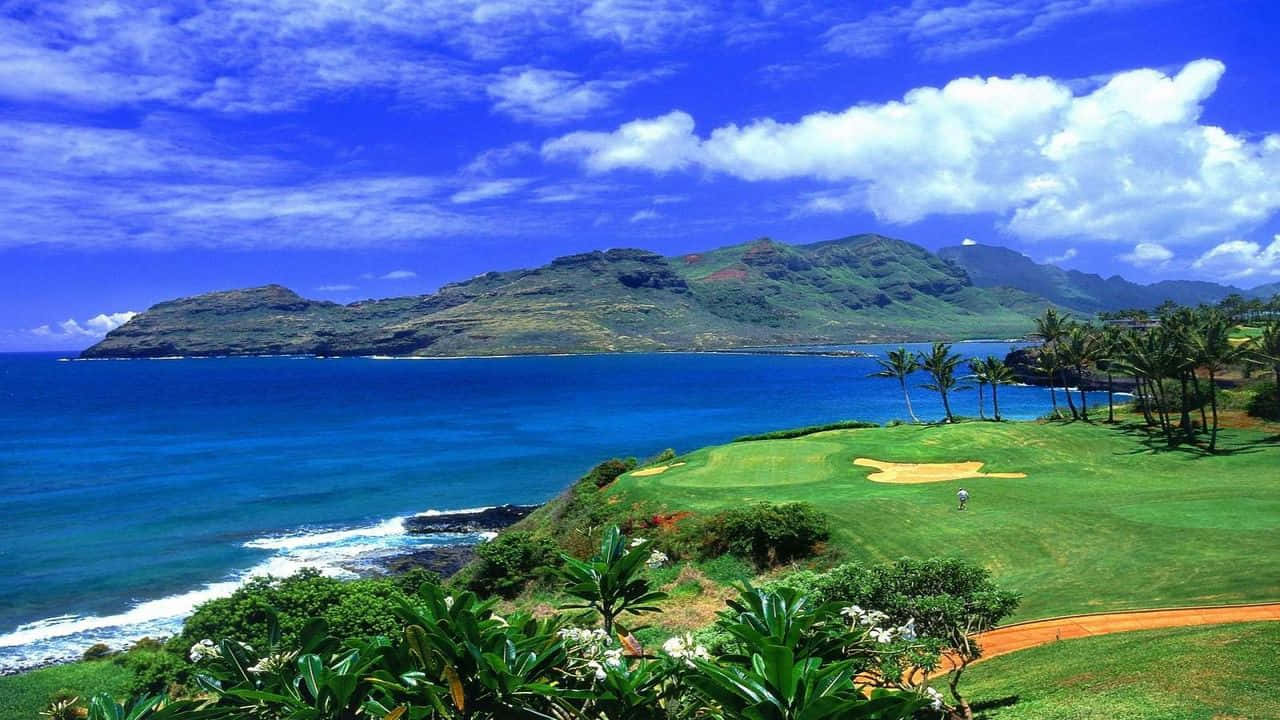 Sea And Course 720p Golf Background