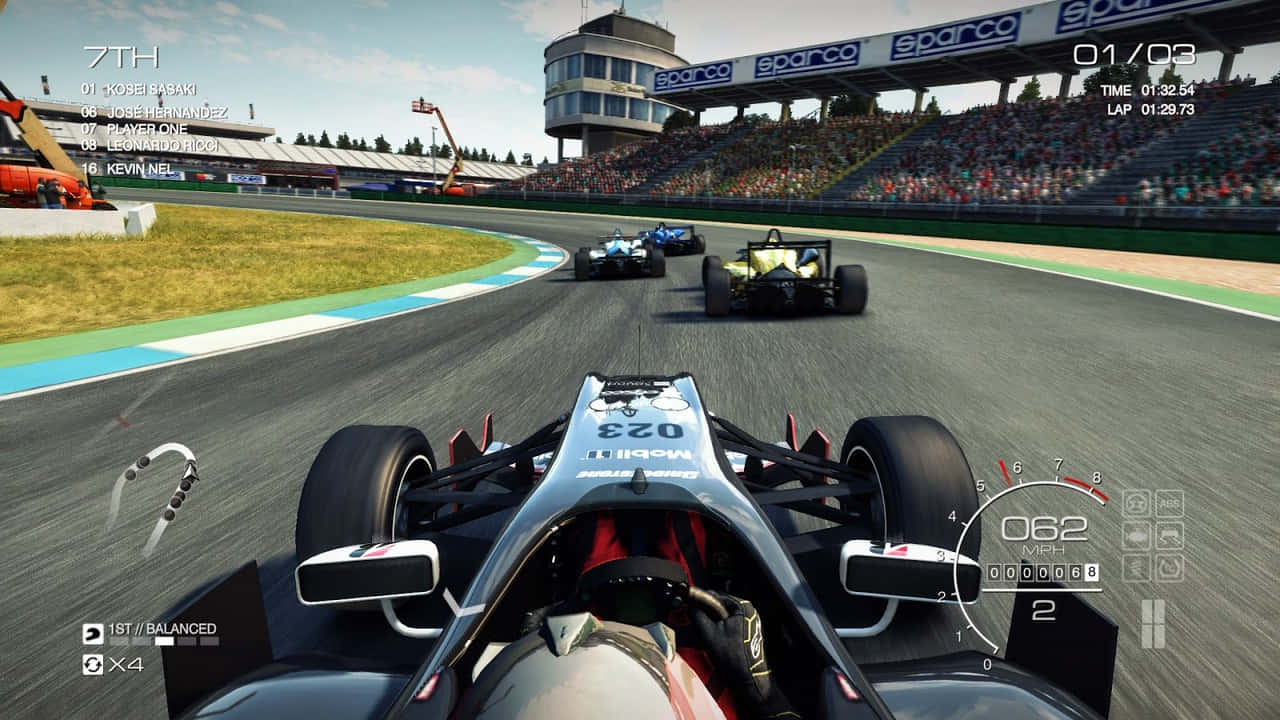 A Screenshot Of A Racing Game