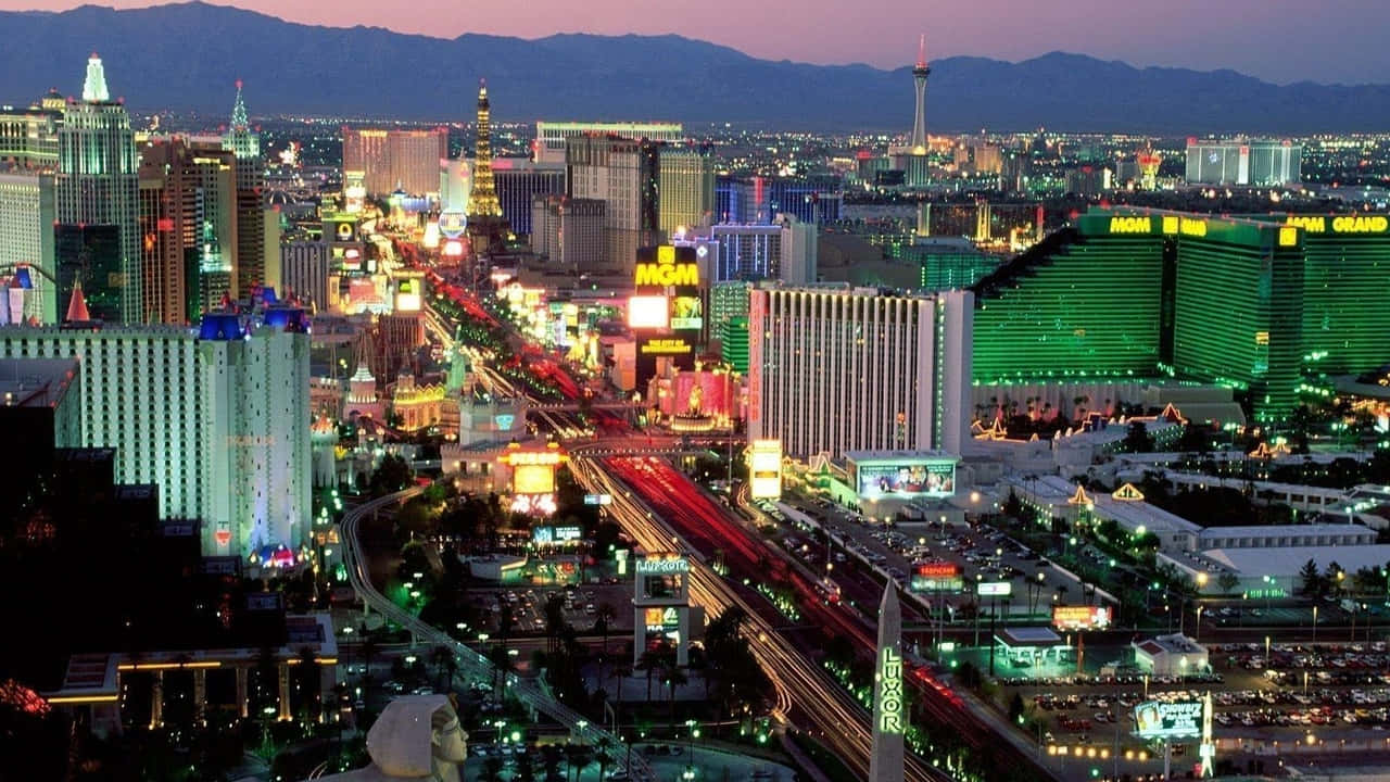 Enjoy the glitz and glamour of Las Vegas at night!