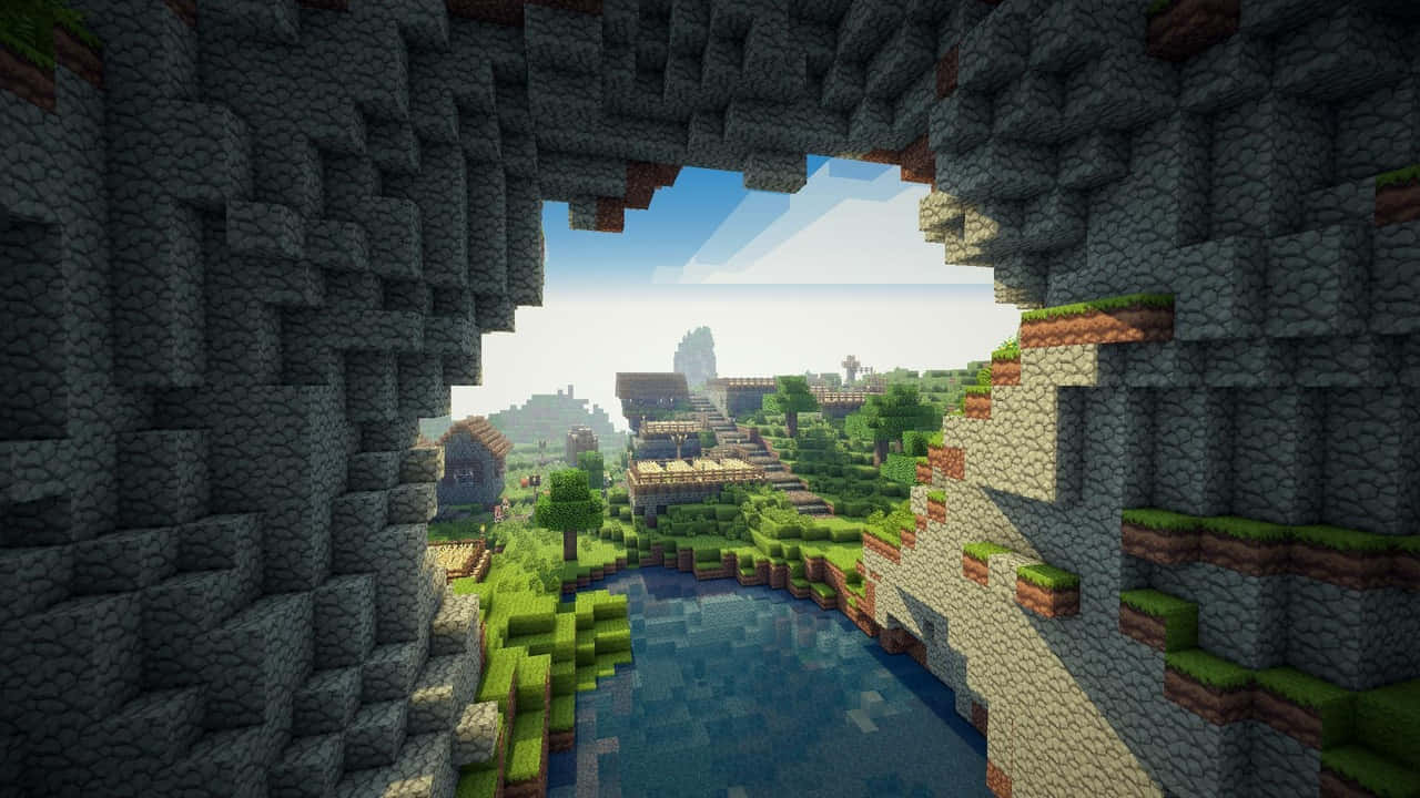 minecraft - a view of a cave