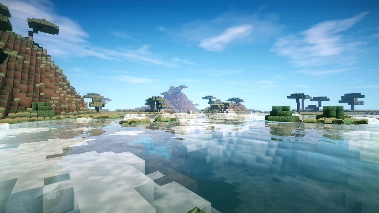 Unosplendido Paesaggio Di Minecraft In 720p