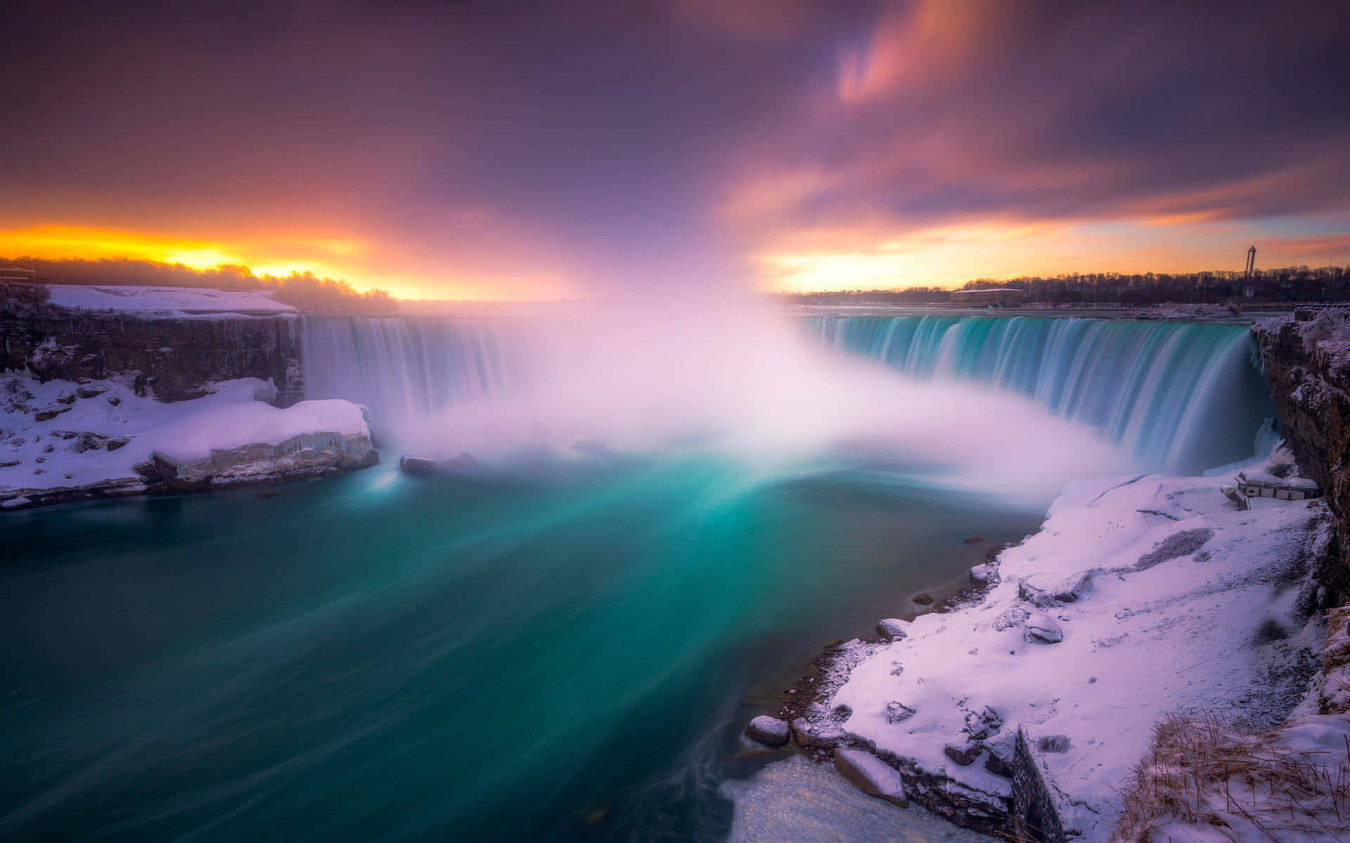 720pbillede Af Niagaravandfaldene.