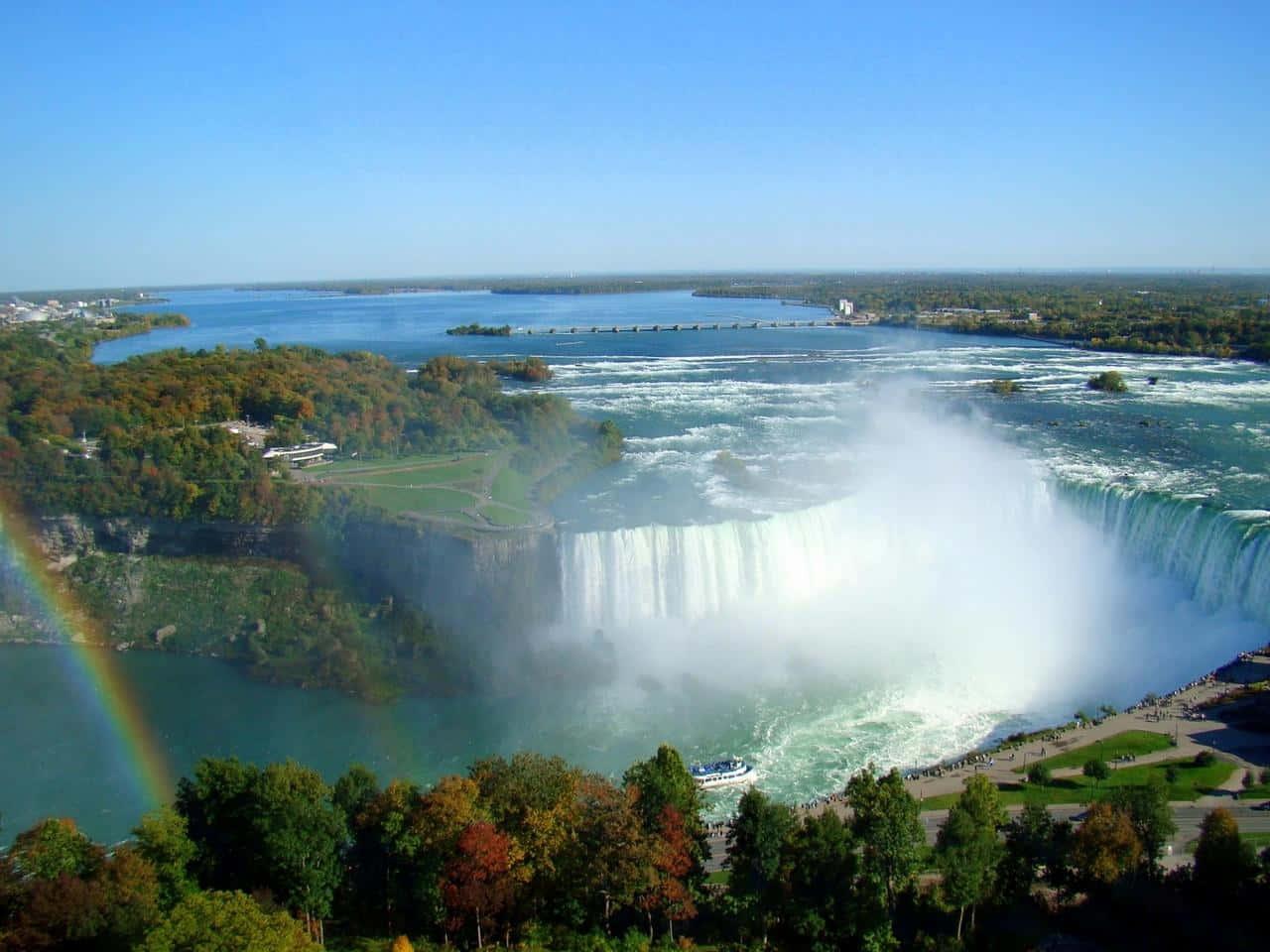 Genießensie Die Schönheit Und Die Entspannte Atmosphäre Des Prächtigen 720p Niagara Falls.