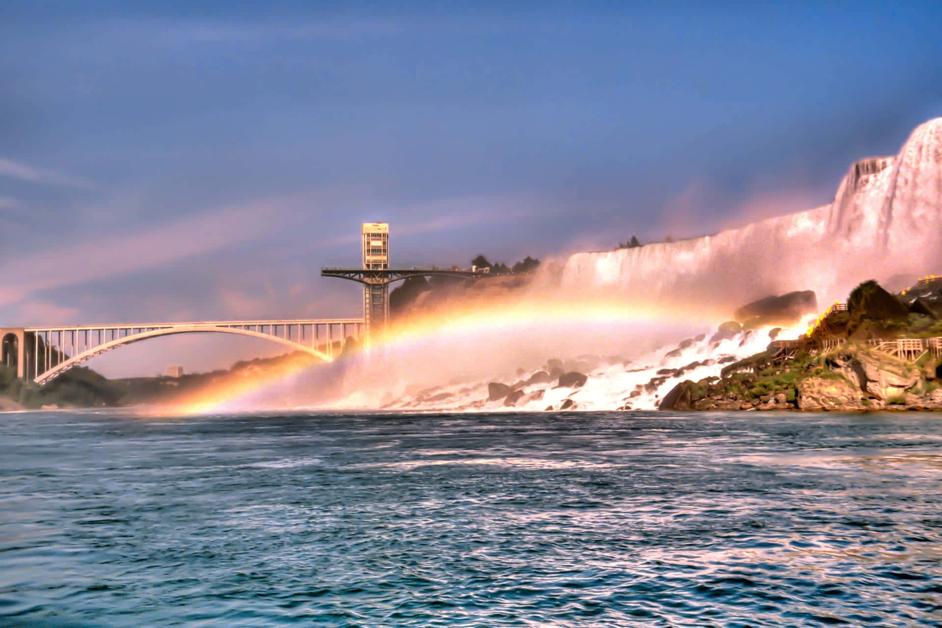 Majesty of Niagara Falls - A breathtaking moment at 720p resolution