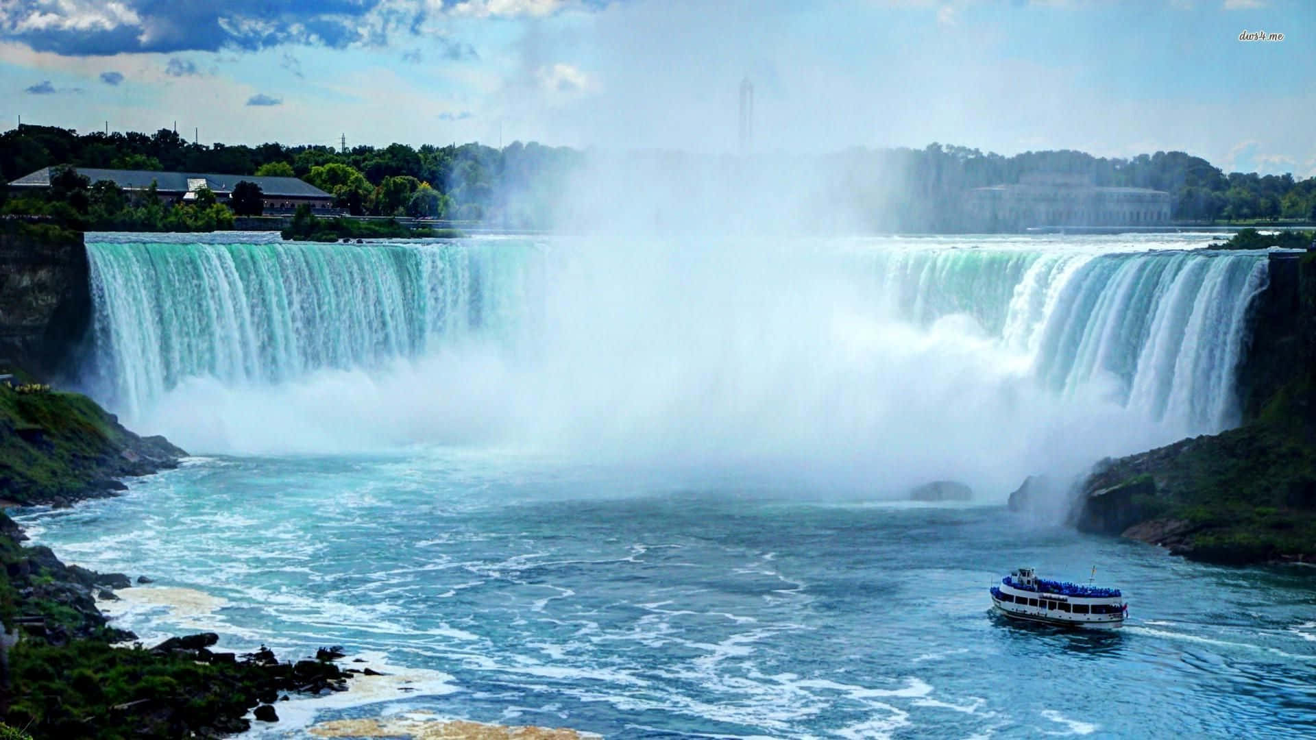 Enmystisk Utsikt Över Niagara Fallen.