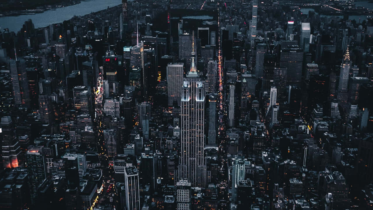 Beautiful skyline of New York City at night