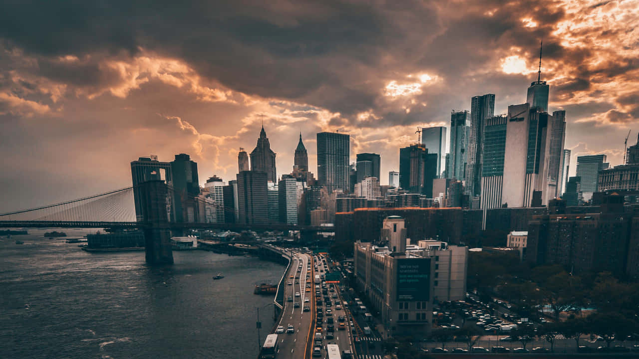 Laskyline Di New York City In Tutta La Sua Bellezza