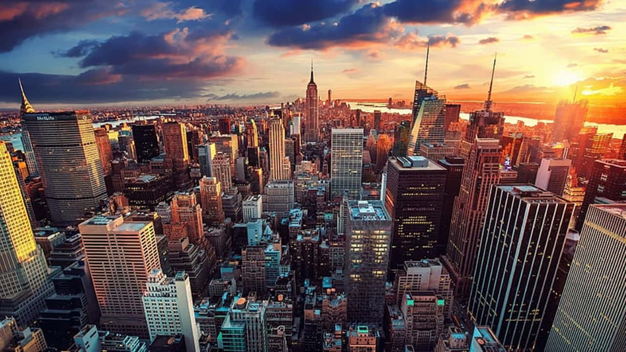 A gorgeous view of the iconic New York City skyline.