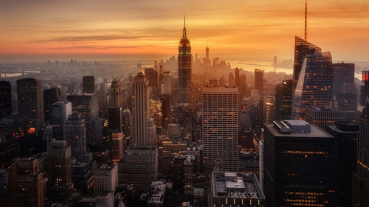 Stunning Aerial View of the Spectacular New York City Skyline