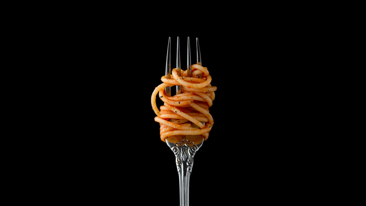 A Fork With Spaghetti On It