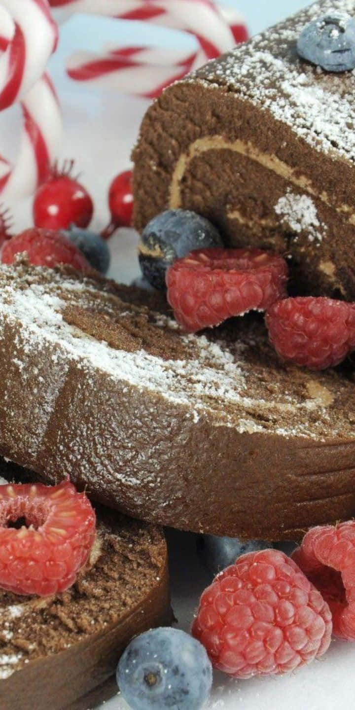 720p Pastries Background Sliced Chocolate Cake