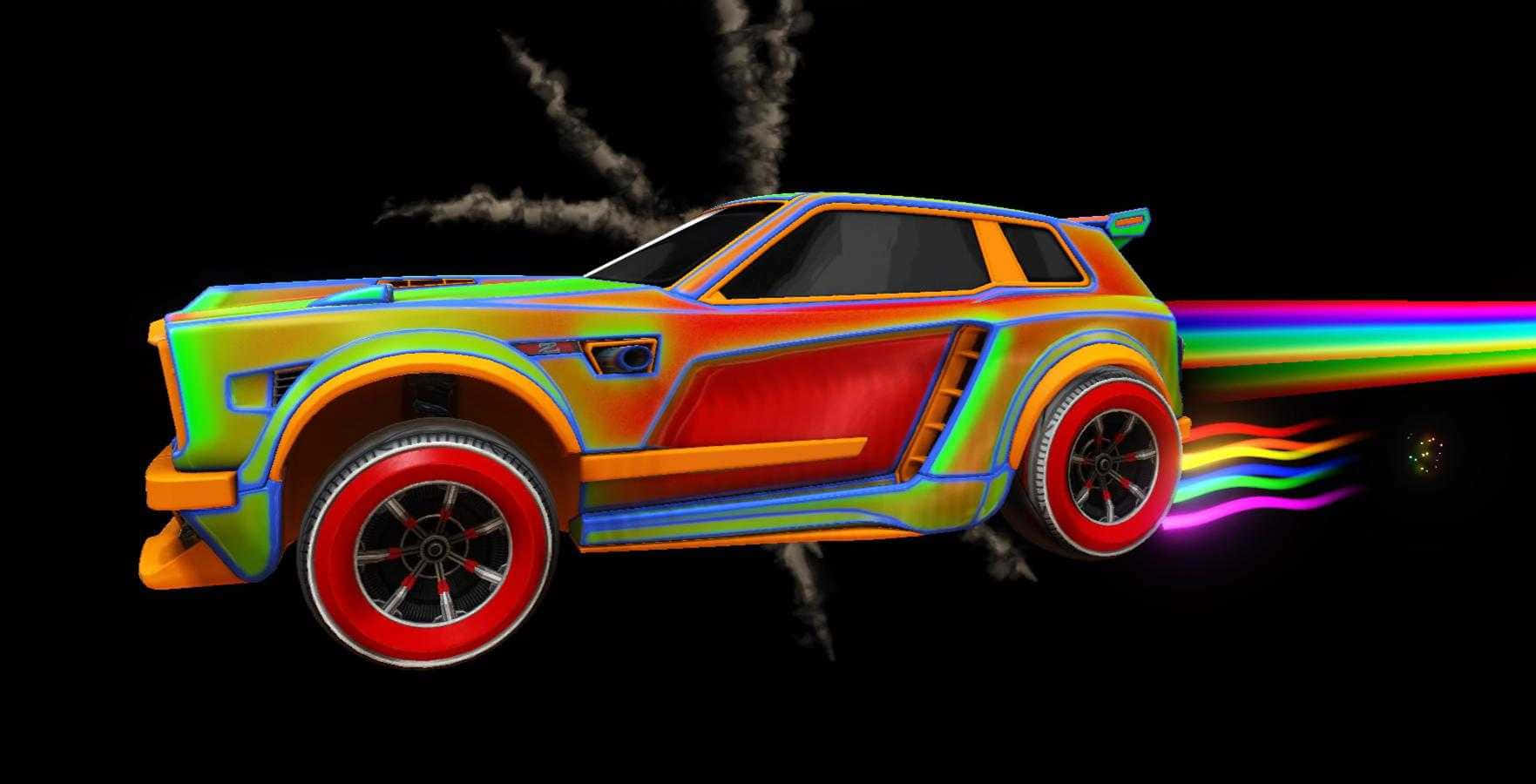 720p Rocket League Background Colorful Car Background
