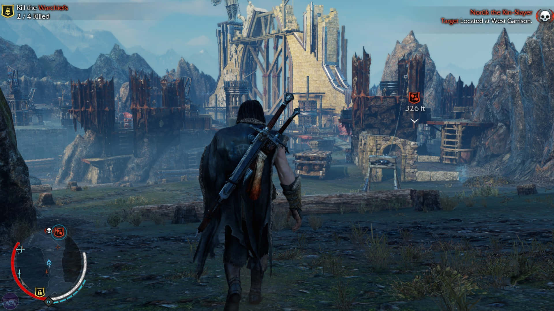 The Witcher 3 Screenshot With A Man In Front Of A Castle