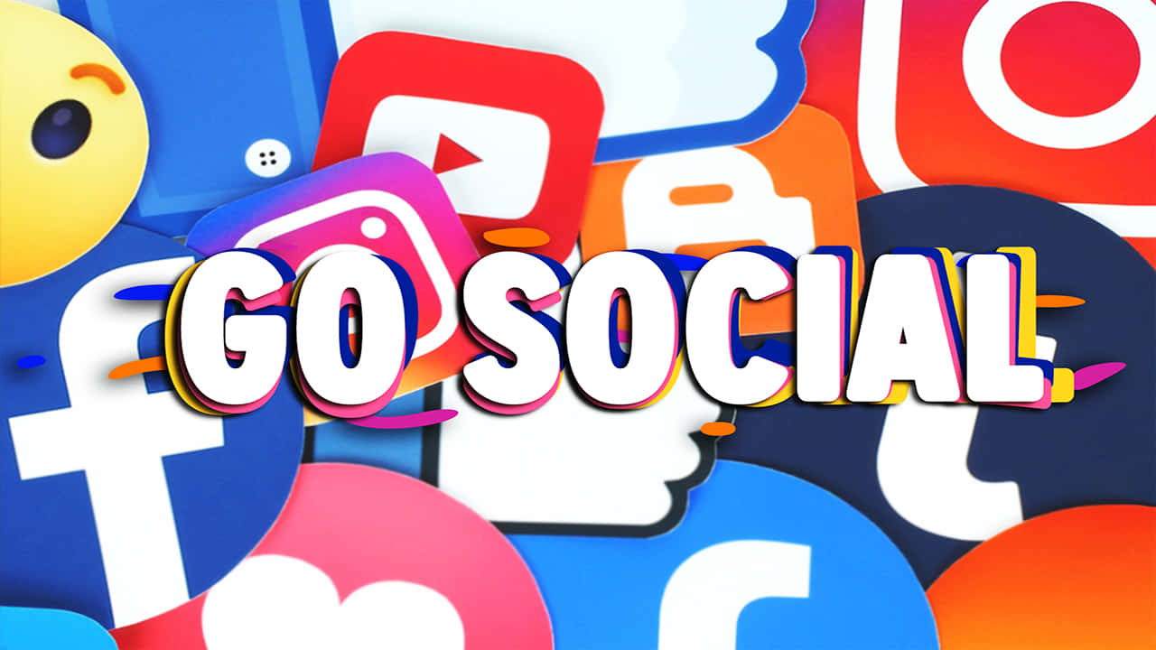 Colorful Media Logos 720p Social Background