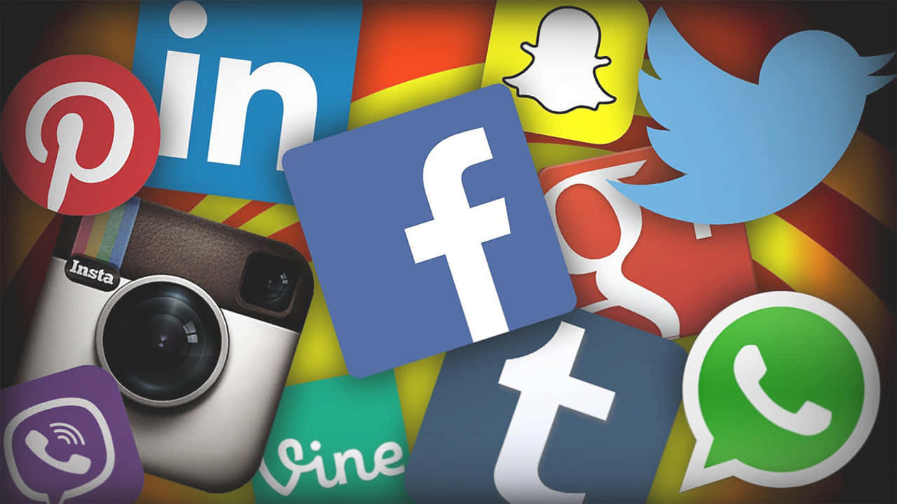 Media Logos Pile 720p Social Background
