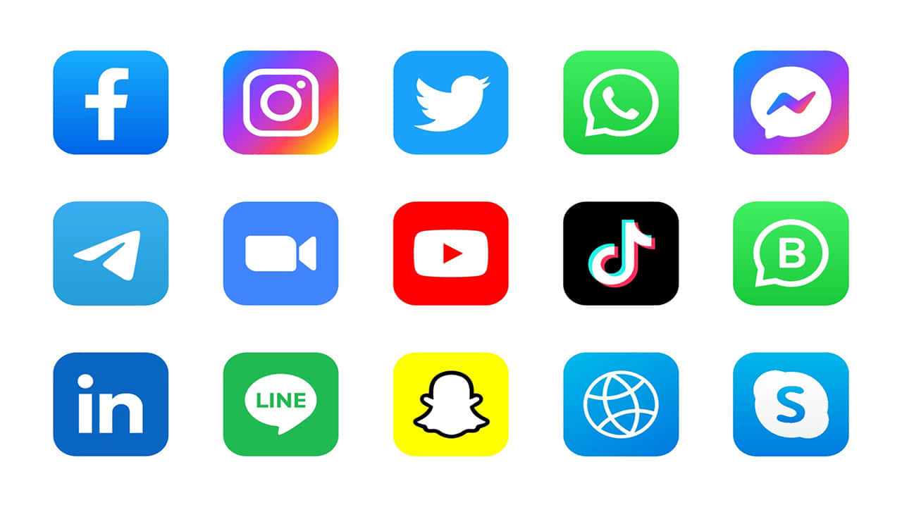 White Aesthetic Logos 720p Social Background